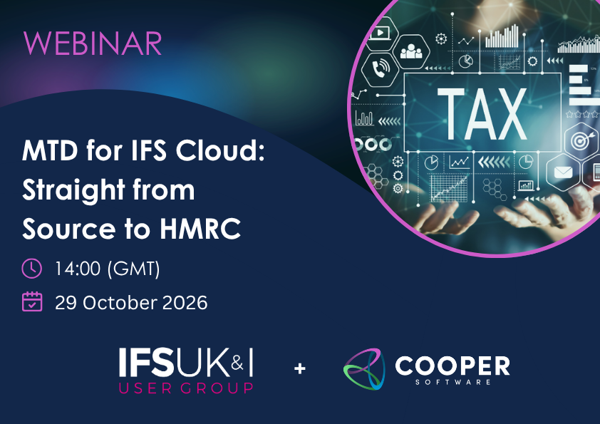 MTD for IFS Cloud: Straight from Source to HMRC – Cooper Software